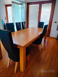 Tavolo rettangolare legno massello