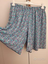 Gonna pantalone fantasia fiorellini Taglia Unica 