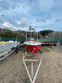 Barca e motore ( plastimare 4.2 mt )