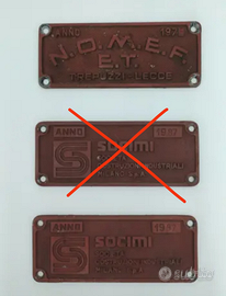 Targhe treno ferrovie insegna