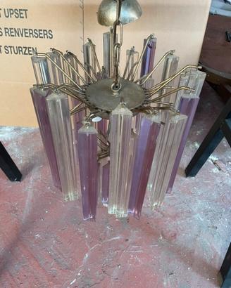 Lampadario di Murano bicolore