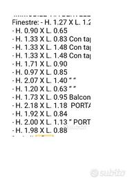 Porte, finestre, balconi e serrande di varie