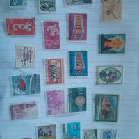 22 francobolli italiani usati diversi  soggetti