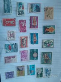 22 francobolli italiani usati diversi  soggetti