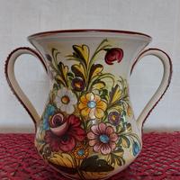 Vaso conca ceramica Castelli (TE) dipinto a mano