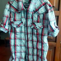 Camicia uomo Samurai & Soul a quadri–stile casual