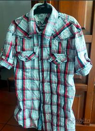 Camicia uomo Samurai & Soul a quadri–stile casual