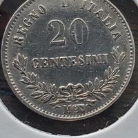 20 centesimi valore 1863 m