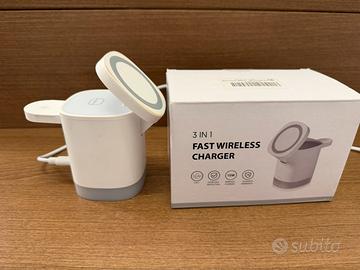 Caricabatterie wirless magnetico 3 in 1