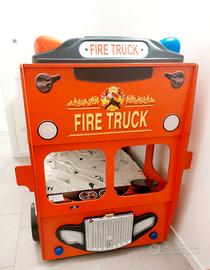 Letto per bambini a forma di camion dei pompieri –