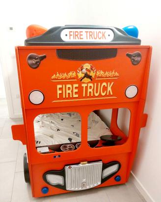 Letto per bambini a forma di camion dei pompieri –