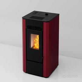 Stufa a pellet ventilata LVZ Karin 8.1 KW bordeaux