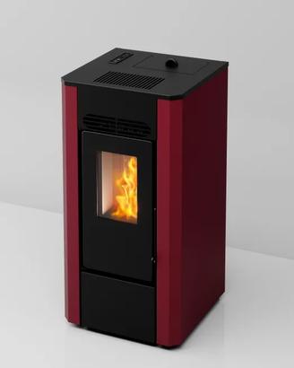 Stufa a pellet ventilata LVZ Karin 8.1 KW bordeaux