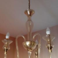 Lampadario di vetro Murano