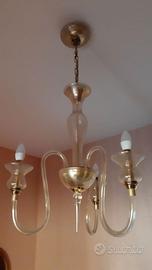 Lampadario di vetro Murano