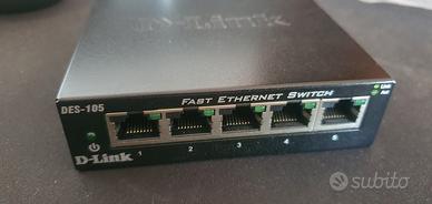 Switch D-Link DES-105 – 5 Porte Fast Ethernet