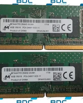 Ram Micron 8Gb 2x4Gb Ddr4 2400t sodimm notebook