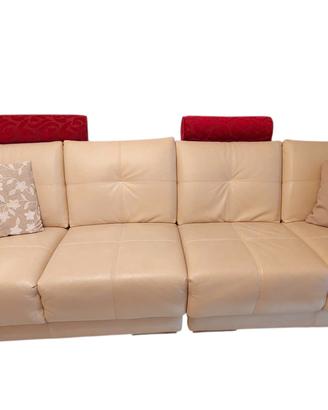 🛋️ Divano 4 Posti in Vera Pelle Spessorata – Alta