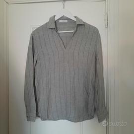 Camicia blusa donna righe grigie Mango taglia S