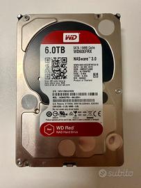 Hard Disk WD Red WD60EFRX 6Tb NASware 3.0