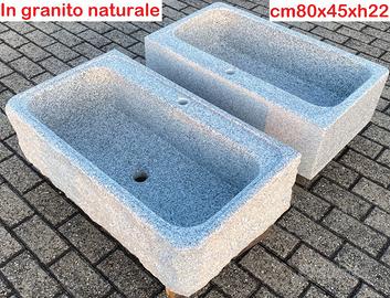 Lavello lavandino per cucina pietra granito 80cm 1