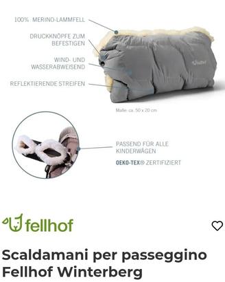 Scaldamani per carrozzina Fellhof caldissimo