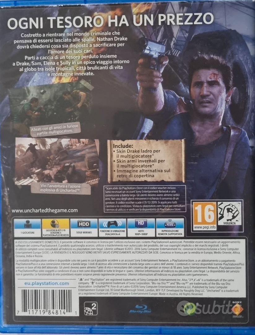 Uncharted 4 - PS4 - Console e Videogiochi In vendita a Bergamo