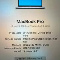 Apple Macbook book pro 2019