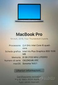 Apple Macbook book pro 2019