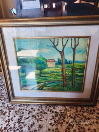 Quadro paesaggio rurale anno 1971 C.Maresca
