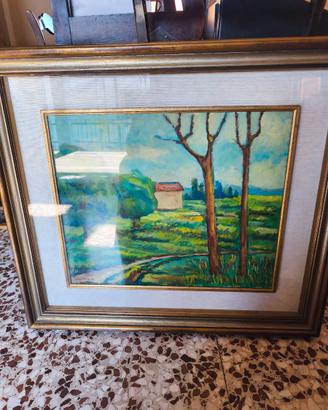 Quadro paesaggio rurale anno 1971 C.Maresca