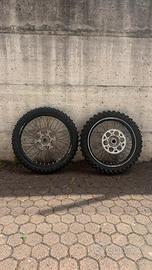 Cerchi Excel + gomme KTM SX 125 mai usate