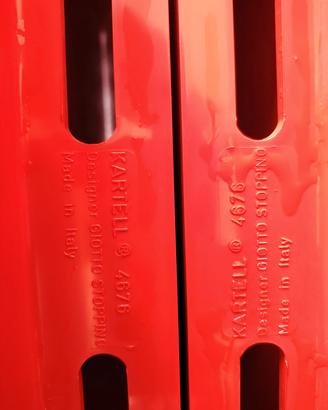 Kartell 4676 -Giotto Stoppino - portariviste rosso