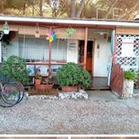 roulotte con veranda in legno