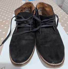Scarpe Polacchine uomo in camoscio nero - Tg. 40