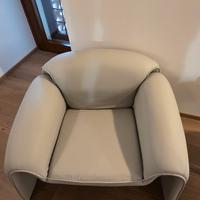 Poltrona singola in pelle