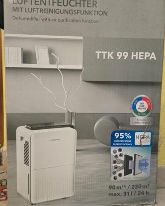 Deumidificatore e depuratore d'aria TTK 99 HEPA