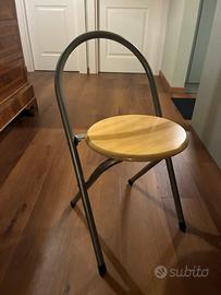 Sgabello pieghevole legno