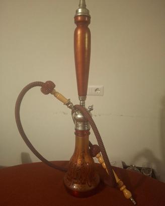 Narghilè nuovo cm 70 in vetro decorato