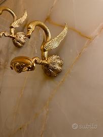 Gancio accappatoio asciugamani color oro 24k