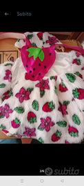 Vestito costume carnevale da fragolina