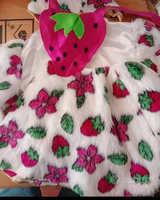Vestito costume carnevale da fragolina