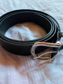 Cintura pelle nera 105 cm