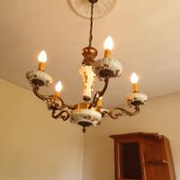 Lampadario in porcellana anni '50