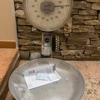 Bilancia vintage tara a mano anni 70 acciaio