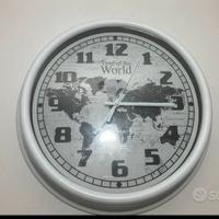 Orologio da parete Mapamondo Bianco