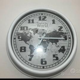 Orologio da parete Mapamondo Bianco