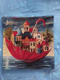 Fodera per cuscino 44x44 cm in Gobelin fatto a man