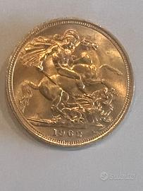 Sterlina in oro Regina Elisabetta 1962
