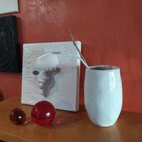 Vaso in ceramica bianco
